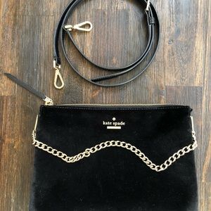 Kate Spade Black Velvet Tillie Crossbody bag